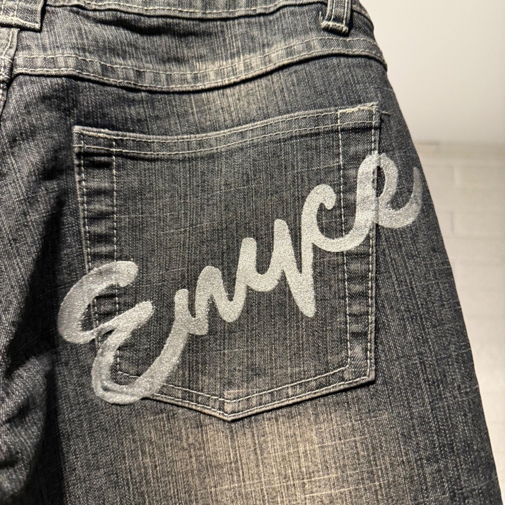 Lady Enyce Women's Square Stitch Jeans Dark Wash Low Rise Size 28 MSRP 71.00 - Picture 6 of 10